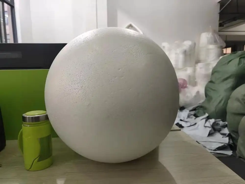 40cm 1 pcs Поли Дракон пены мяч свадебного бала белого сплошное баллонное Детский сад DIY ручной работы материал глина Размер наполнитель - Цвет: 40cm 1 pcs