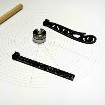 

17cm Multi-function Drawing Ruler Tool Magnetic Compass Rulers Model Drawing Black Tool Parts Mini Compass + Protractor Combo