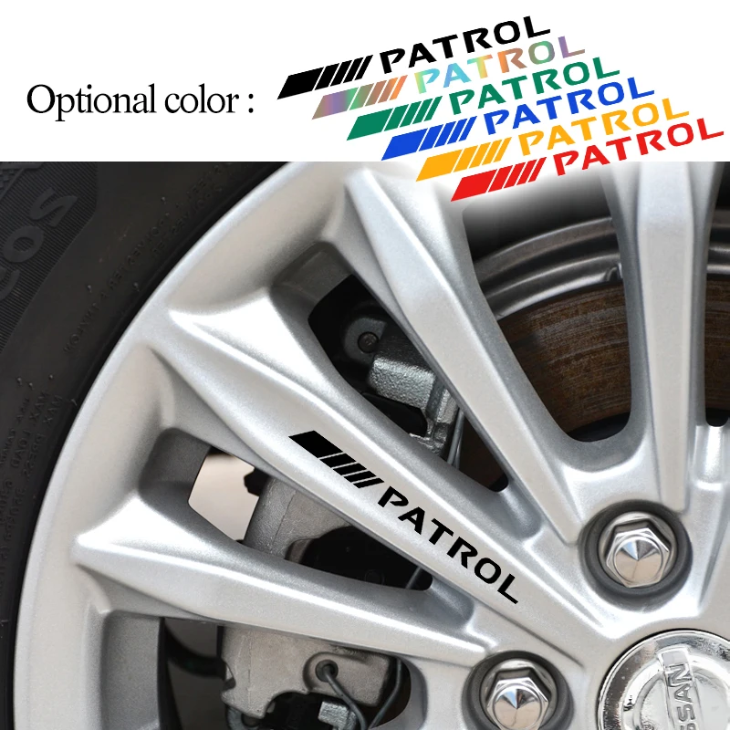Auto Rims Wheel Hub Stickers for Nissan Patrol Y60 Y61 Y62 car reflective stickers Car Accessories |