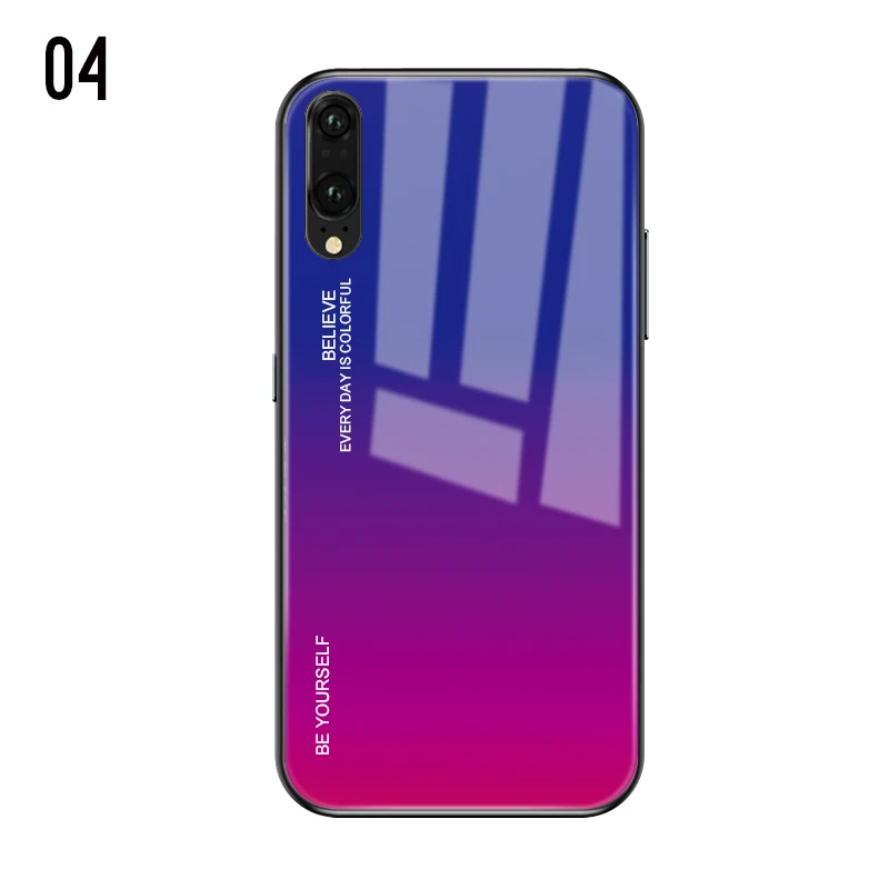 Pattern 4 Градиентный стеклянный чехол для телефона huawei P Smart P20 Pro Lite Mate20 Nova3i Honor V20 10 8X9X20 Pro цветной чехол - Цвет: Pattern 4