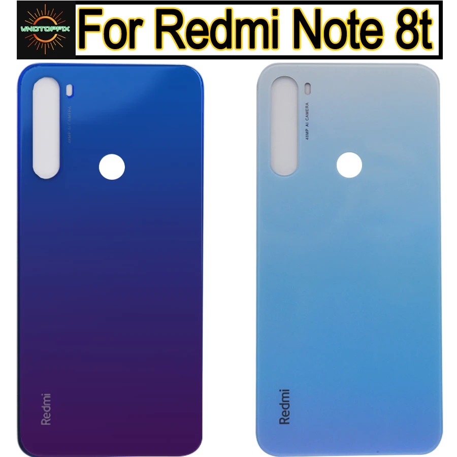 Оригинал для Xiaomi Redmi Note 8t крышка батареи Задняя стеклянная панель Дверь Корпус