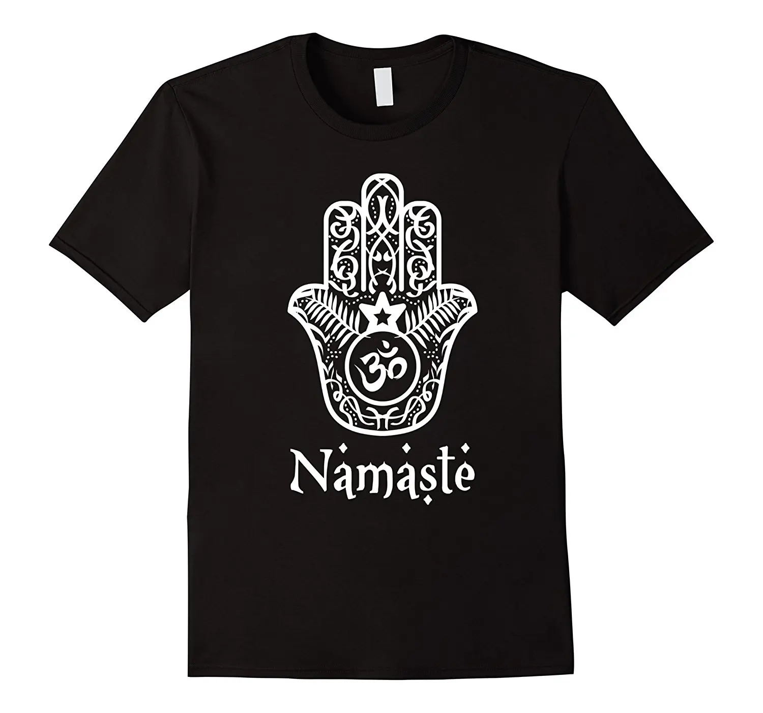 Namaste Hand Hamsa Hinduism Vedas OHM Футболка с принтом мужские футболки короткими рукавами и