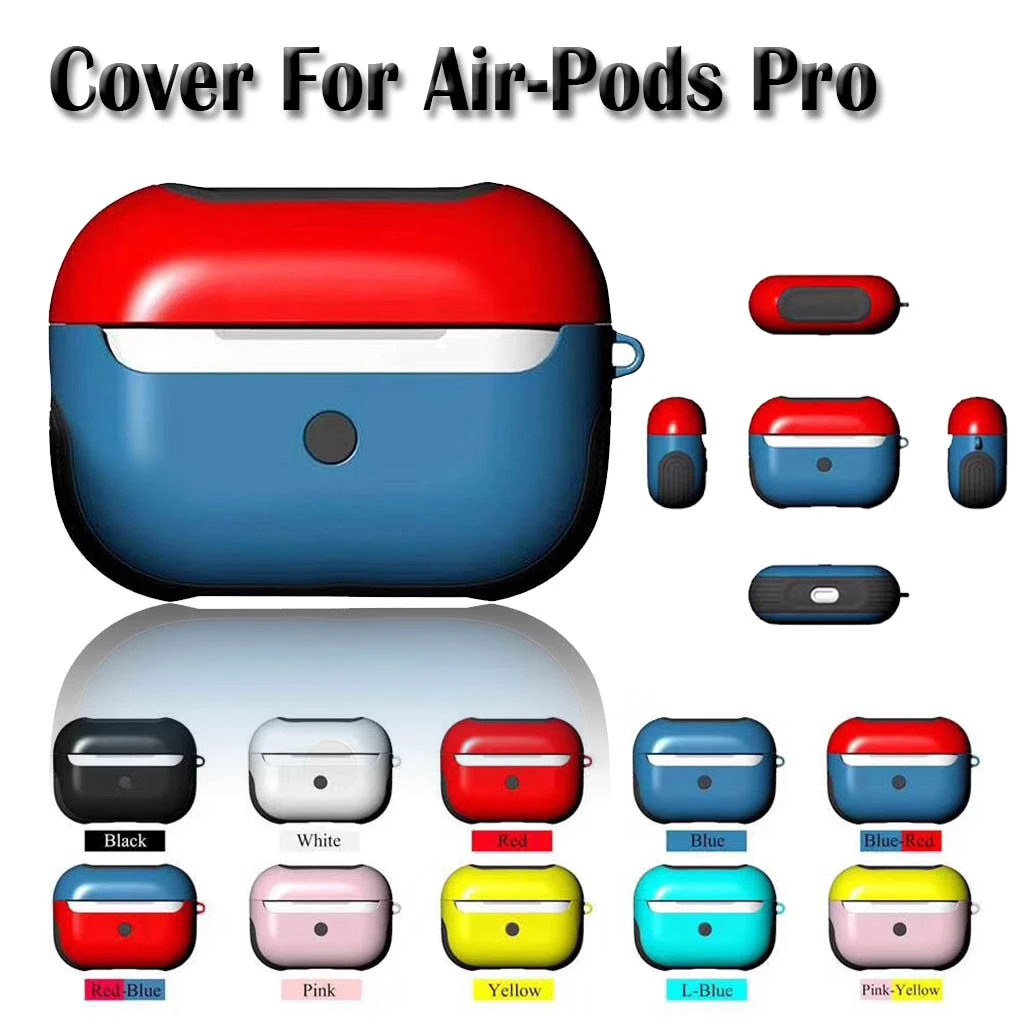 For AirPods Pro 2019 Wireless Charging Case TPU+PC Simple and elegant Protective Skin Cover For Airpods Pro 1102#B