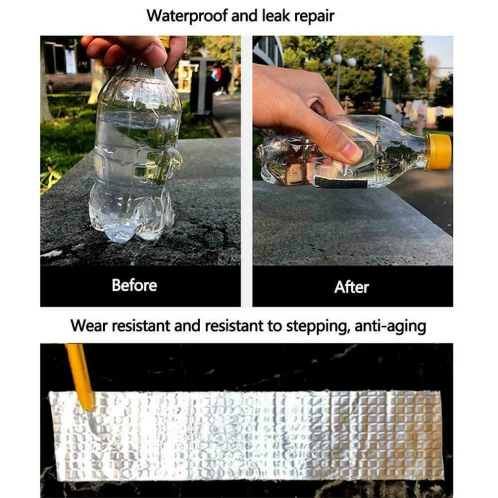 Aluminum waterproof tape to prevent leaks – 5 meters x 5 cm – Silver