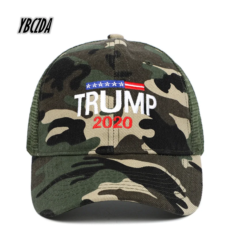 

New Donald Trump 2020 hats Camouflage USA Flag Baseball Cap Keep America Great Snapback Hat Embroidery Star Letter Camo Mesh cap