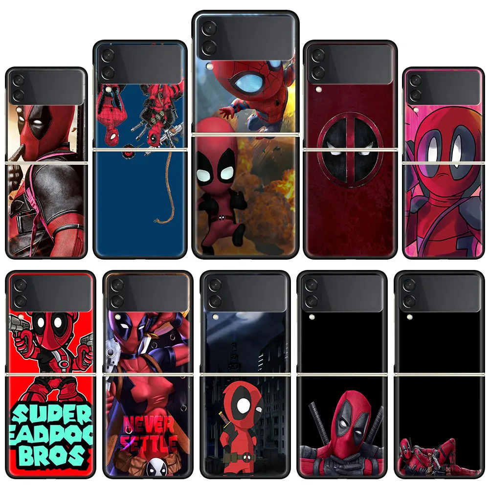 Чехол для телефона из поликарбоната Marvel Дэдпул Samsung Galaxy Z Flip3 жесткий пластиковый