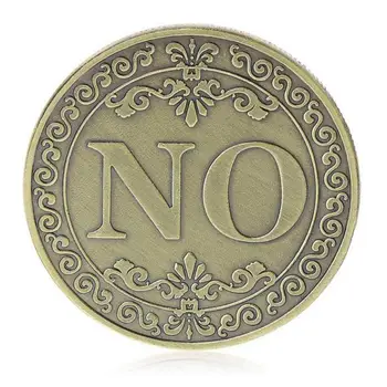 

YES or NO Commemorative Coin Floral YES NO Letter Coin Classic Magic Tricks TOYS Collection Arts Gifts Souvenir