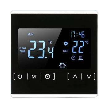 

MH1822/1821 ship form Russia 110v 220v Touch Screen Black Back Light Programmable Thermostat Warm Floor Temperature Controller