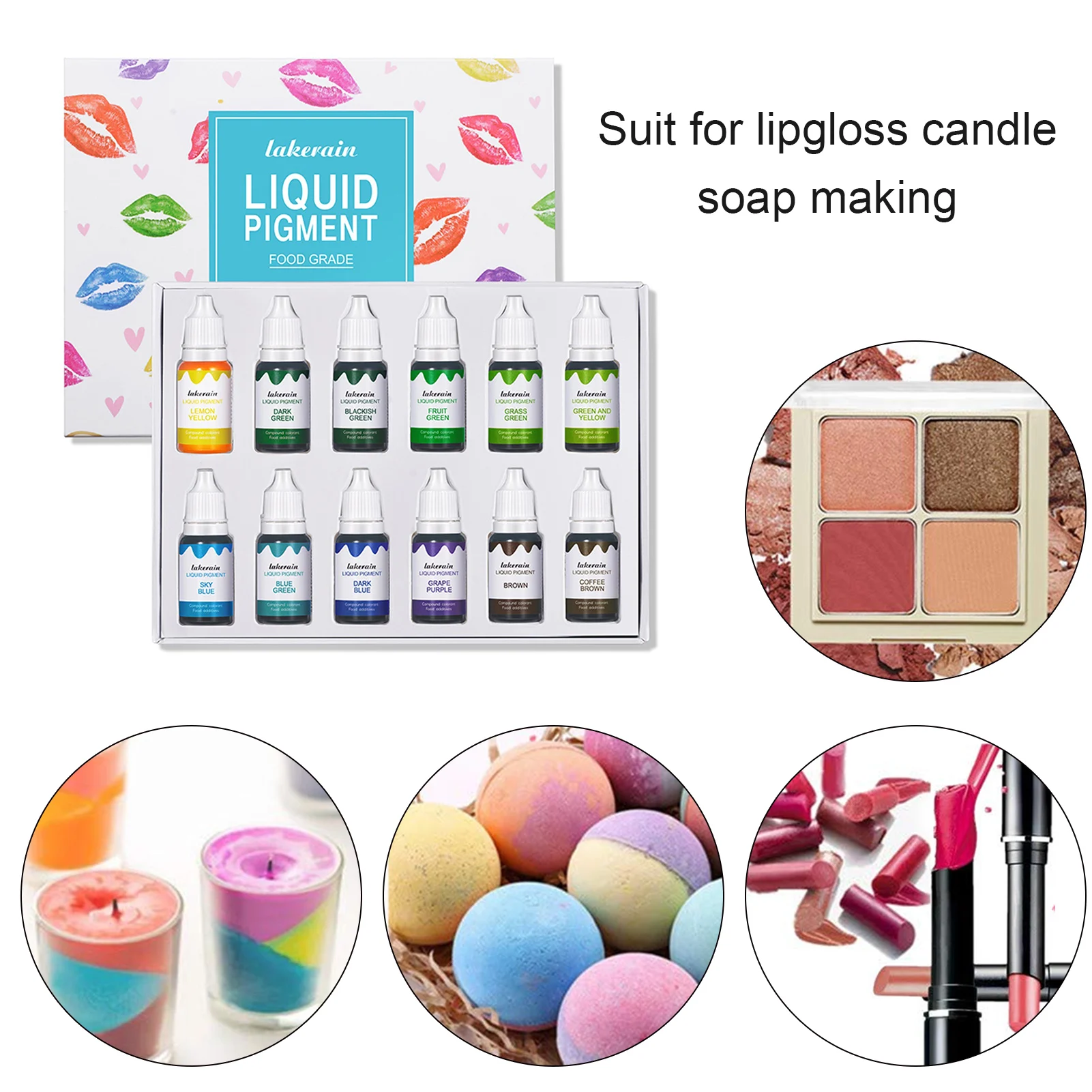 

12/24 Colors Moisturizing DIY Lip Gloss Material Kit Lip Gloss Colorant Pigment Essence Handmade Liquid Lipstick DIY Makeup