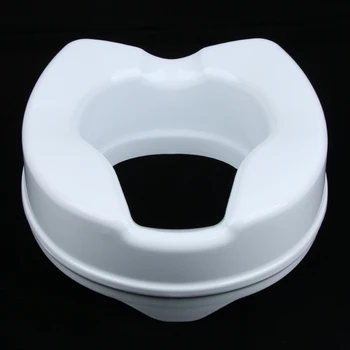 

Toilet Seat Riser Raised Safety Chair Elongated Lifter Extender - 4 Inch White - Not Including Cover