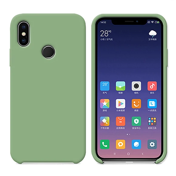 Официальный жидкий силиконовый чехол для телефона для Xiaomi Redmi Примечание 7 8 9, 6 комплектов/партия, 5 K20 Pro 5 Plus 4X 6A для Xiaomi 9 8 SE A2 A3 Lite S2 крышка - Цвет: Mint Green