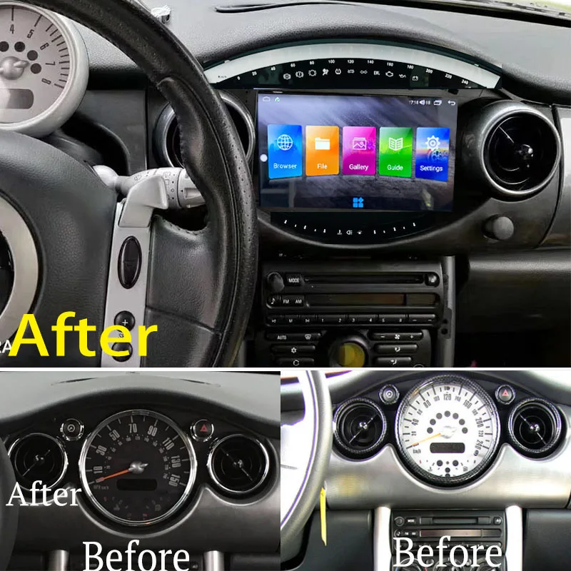 Car Multimedia Player NAVI For Mini One Cooper S Hatch Convertible R50 R52  R53 2000~2006 CarPlay Car Radio Screen GPS Navigation