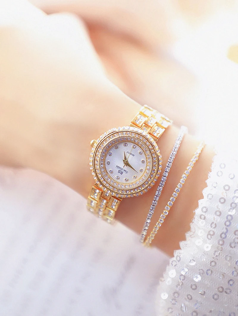 Женские часы с браслетом, роскошные брендовые Золотые женские наручные часы, золотые часы с бриллиантами, женские часы, Relogio Feminino