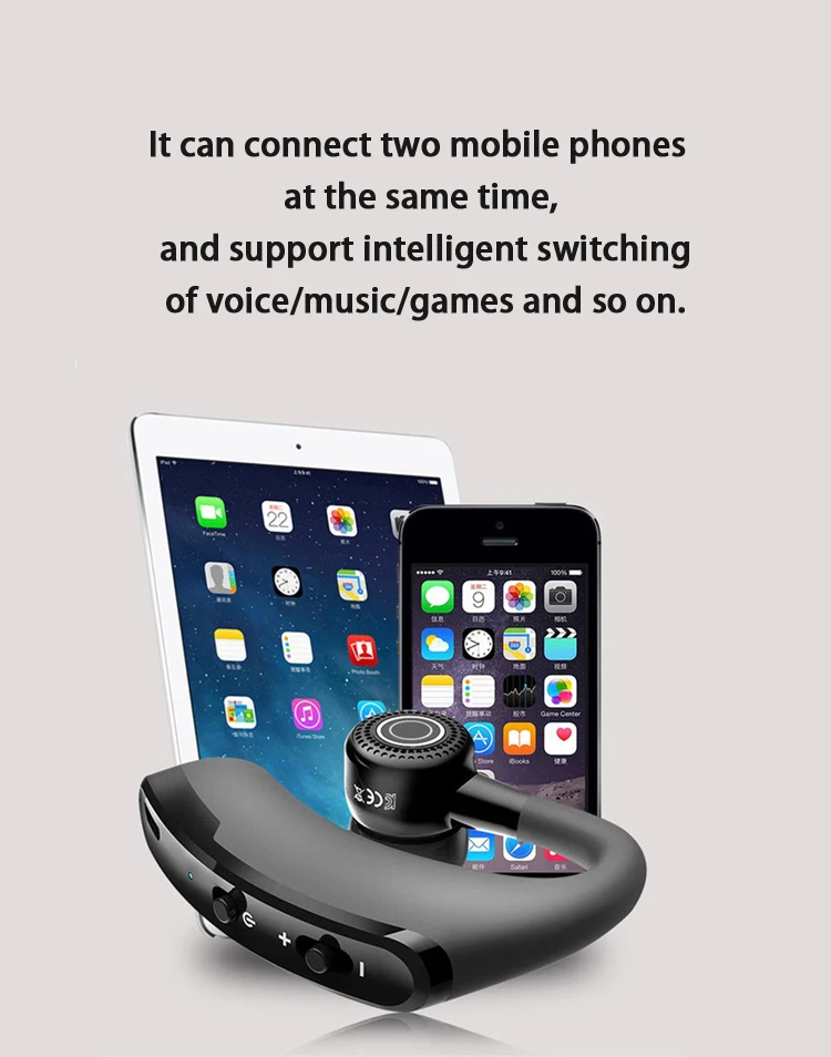 Бизнес громкой связи Висячие беспроводной CSR Bluetooth гарнитура с микрофоном новое поколение музыки наушники для спорта вождения