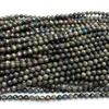 Veemake Black Opal DIY Natural Necklace Bracelets Earrings Ring Faceted Small Round Women's Beads For Jewelry Making 06764 3