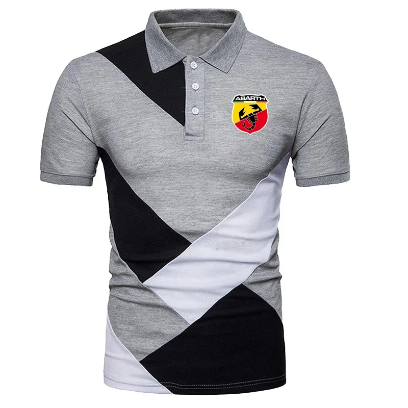Moda Uomo Polo A Contrasto Di Colore Polo Da Uomo Polo Da Uomo Camicia A Maniche Corte Polo Abarth Scorpion Streetwear Casual
