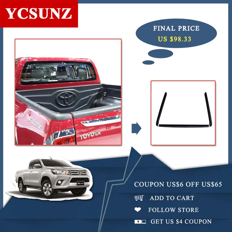 Рельсовая защита ABS накладки на рельсы для Toyota Hilux Revo Rocco 2015 2016 2017 2018 2019 2020 TruckMasters OX