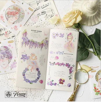 

40pcs/lot Kawaii Stationery Stickers Flowers and plants series Diary Decorative Mobile Stickers Scrapbooking DIY Craft Stickers