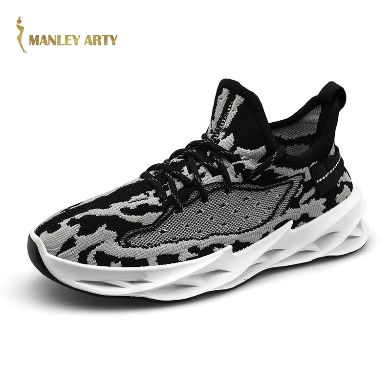 2020 Spring Autumn Men Sneakers New Running Outdoor All-Match Flying Woven Soft Sole Wear-Resistant Breathable Men Casual Shoes