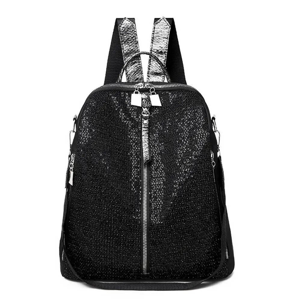 Mochila antirrobo de moda para mujer, bolso escolar resistente al agua con lentejuelas, bolso de hombro de viaje para ocio