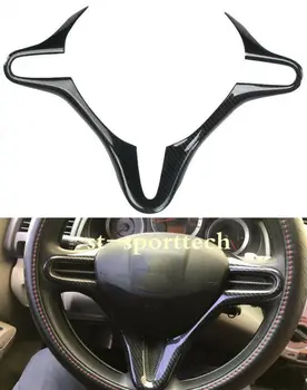 

FIT For 2006-2011 Honda Civic FD2 Carbon Fiber Style Inner Steering Wheel Cover Trim Car accessories Car modification