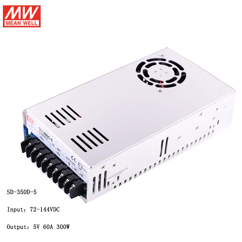 MEAN WELL SD-350D-5 Input 72~144V DC to 5V 300W DC-DC Converter Switching Power Supply 60A Transformer SMPS | Обустройство дома
