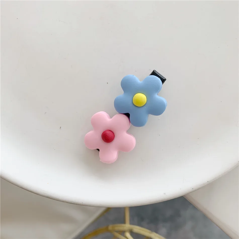 

Japanese Korean GIRL'S Heart Hyuna Celebrity Style Candy-Colored Flower Barrettes Baby Children Duckbill Clip Side Clip Headdres