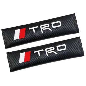 

2 PCs car seat belt cover carbon fiber padded shoulder car styling for Alfa Romeo ABARTH TRD ZD
