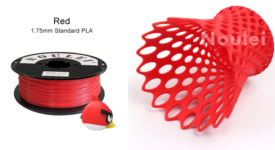 9 noulei 3d printing PLA filament 1.75mm red
