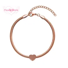 Mavis Hare сердце гладкий браслет из нержавеющей стали змеиная коллекция браслет цепочка как мода леди женщина подарок на день матери