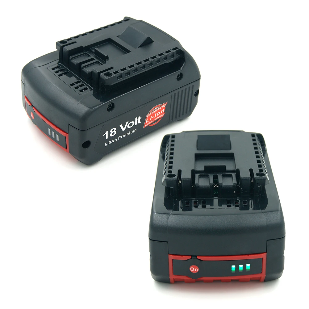 2 шт. Замена для Bosch 18V 5000 мА/ч, литий-ионный Перезаряжаемые Батарея BAT609 BAT618G BAT609G BAT618 беспроводной инструмент Батарея Светодиодная лампа
