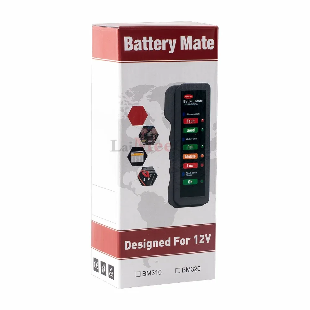 12V Car Battery & Alternator Tester - Test Battery Condition & Alternator Charging (LED indication) (12)