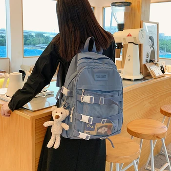 

All-match Large-capacity Schoolbag Female Popular New Korean The Junior High School Student Backpack Simple Popular Backpack