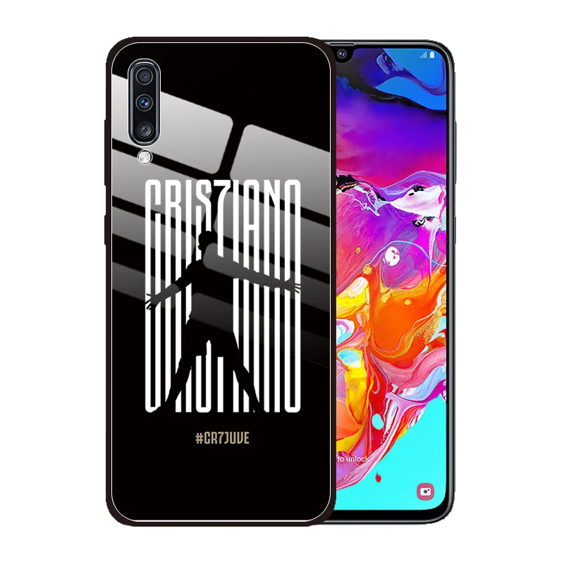 

CR7 Football Star C Ronaldo Tempered Glass Case Cover for Samsung Galaxy A30S A10S A50S A30 A50 A10 A70 A80 Coque Funda