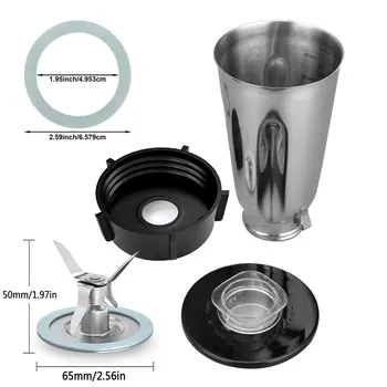 

Blender Parts 1 Stainless Jar 1 Jar Base Lid 1 Blade 1 Round Lid 4 Gasket Spare Replacement Parts For Oster Kitchen Appliance