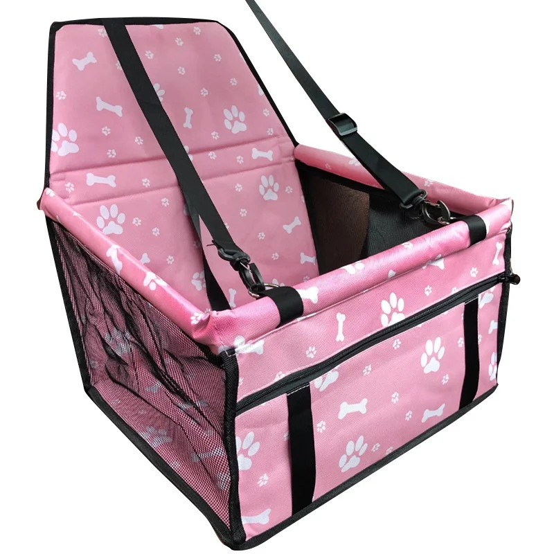 Pink Автомобильная сумка для домашних животных, водонепроницаемая сумка для собак, переноска для домашних животных, переноска для собак, сумка для хранения, дышащее ведро, корзина для автомобиля - Цвет: Pink