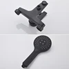 Matte Black Bathtub Faucet Wall Mount Chrome ABS Handshower Hot Cold Water Mixer Tap Bath Shower Faucet Tap Robinet Baignoire 4