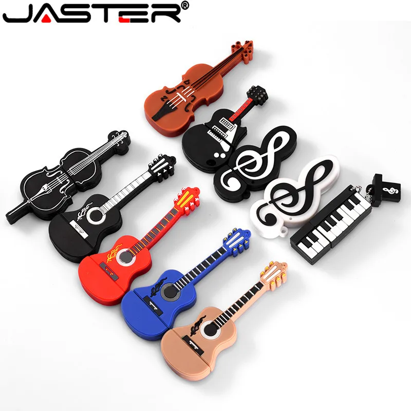 JASTER мультфильм 64 Гб милый музыкальный инструмент гитара скрипка Примечание usb