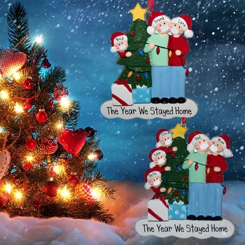 

2020 Merry Christmas Tree Hanging Ornaments Christmas Lights Personalized Xmas