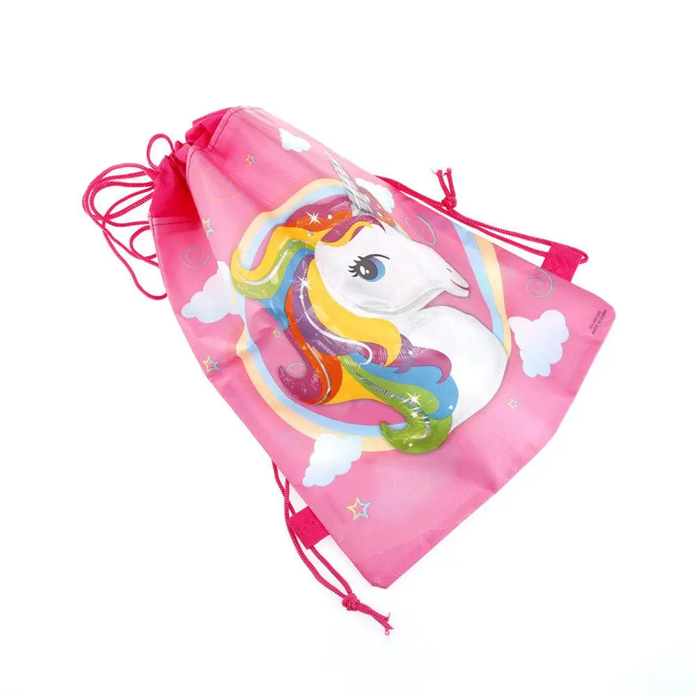 Nicorn сумка на шнурке для девочек Дорожная сумка для хранения мультфильм школьные рюкзаки Детские сувениры для вечеринки ко дню рождения