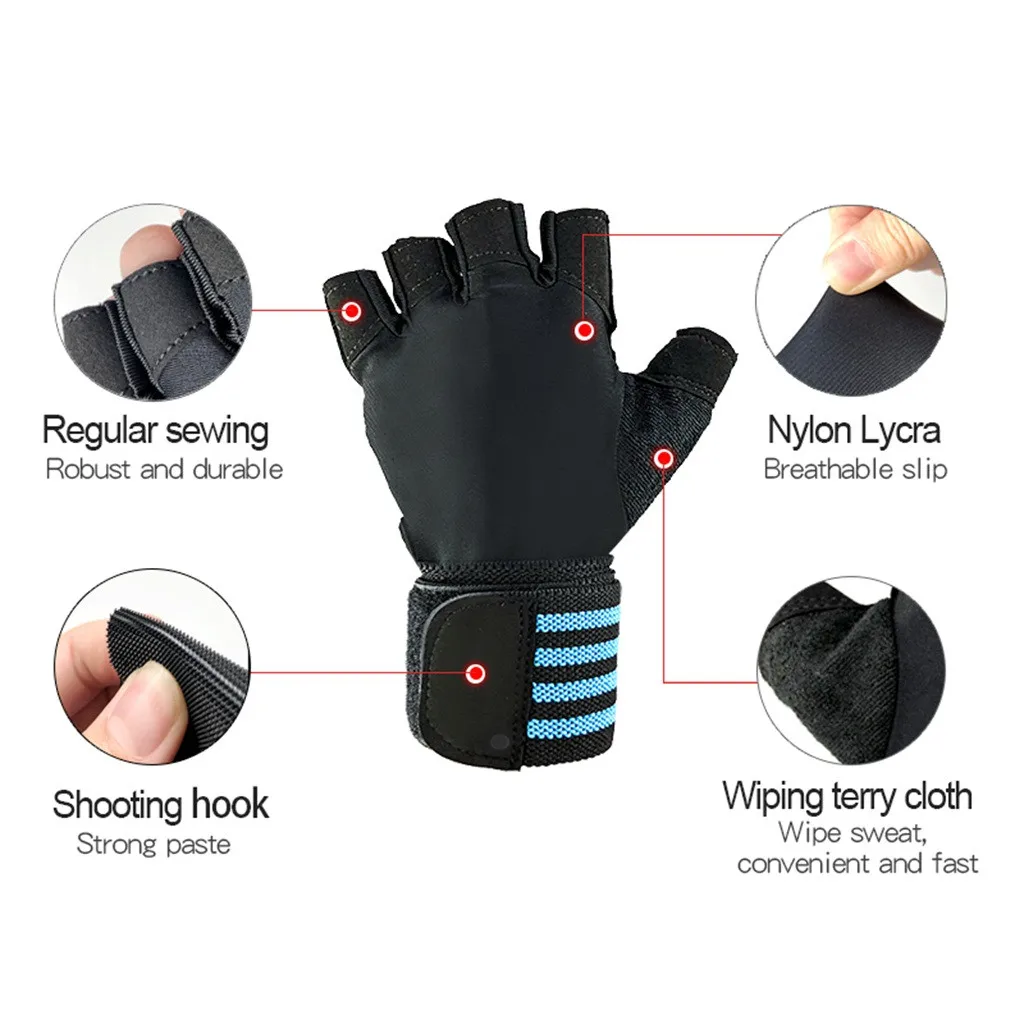 Новое поступление, мужские перчатки для тяжелой атлетики, дышащие, без ...