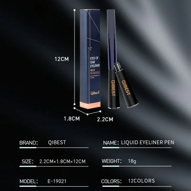 12 Color Matte Eyeliner Liquid Pen Waterproof Long Lasting Quick Drying Smooth Sexy Charming Eyeliner Pen Makeup Good Use