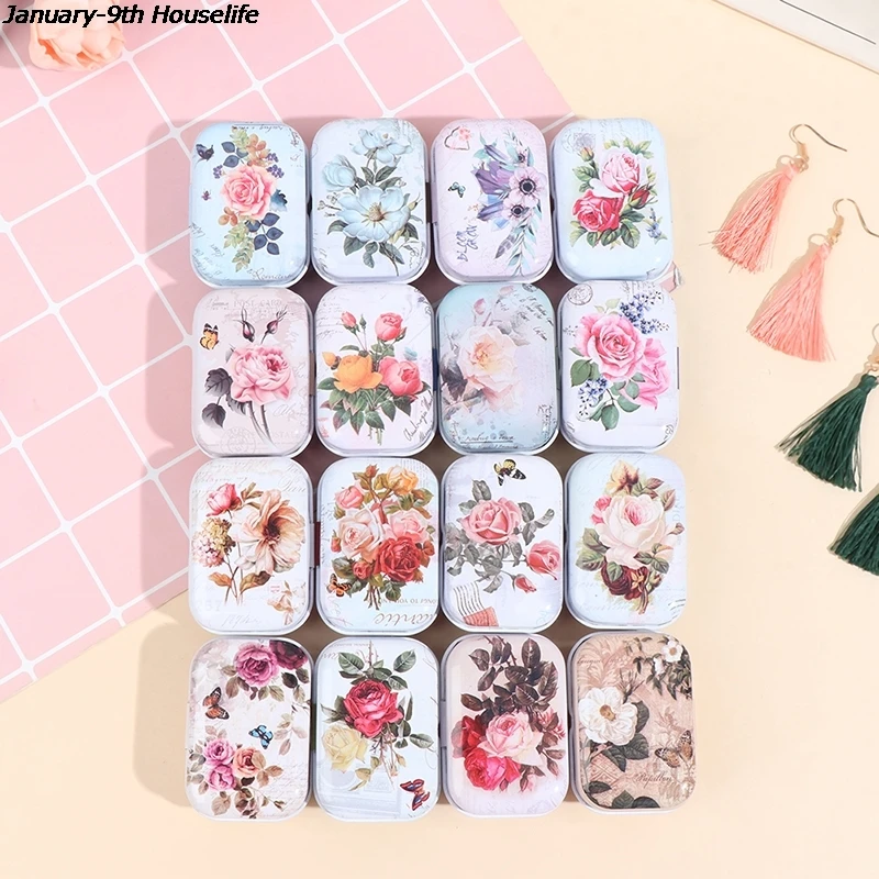 Latas Pequeñas De Metal Con Tapas, Caja De Almacenamiento, Caja De Metal Rectangular