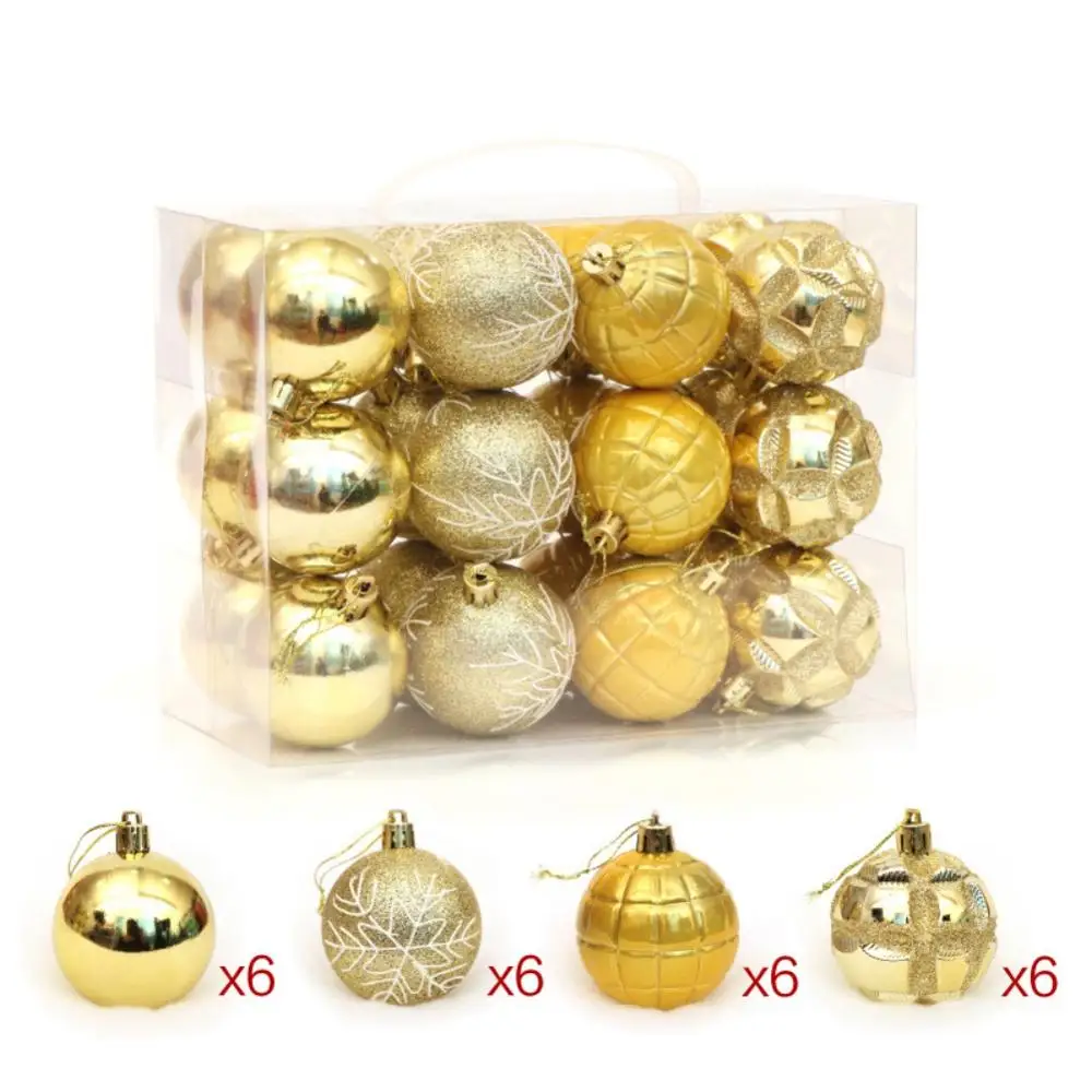 Christmas Tree Decor Ball Bauble Xmas Gift Party Hanging Ball Ornament Pendant for Home Christmas Decorations 1/10/12/24/100pcs - Цвет: JC1084J