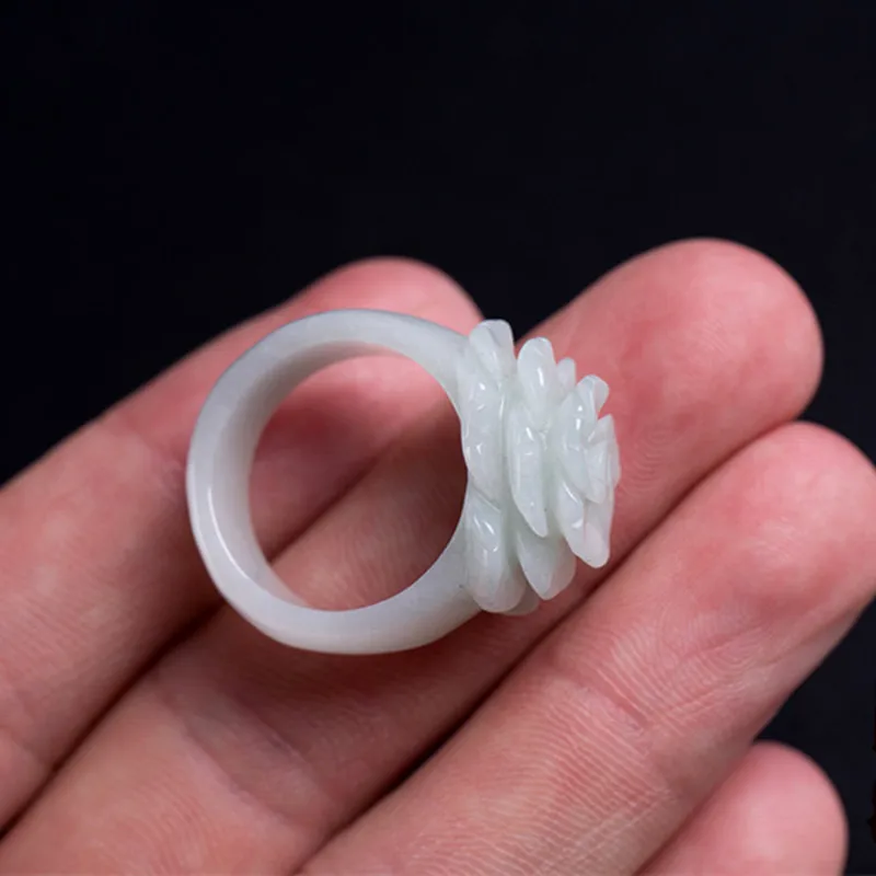 Directo Venta caliente anillos de jadeíta-Верде натуральный tallados a mano жадеит нефрит из коллекции moda mujer anillo de dedo де