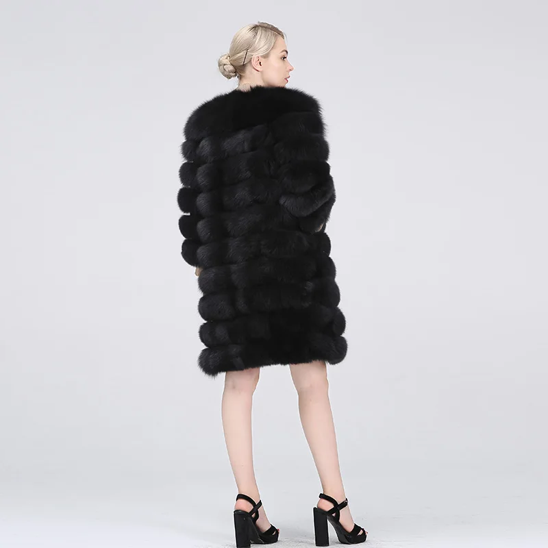 Мех лисы женский теплый жилет натуральный мех Модное теплое меховое пальто, подходит для женщин зимнее теплое отстегивающееся пальто jac
