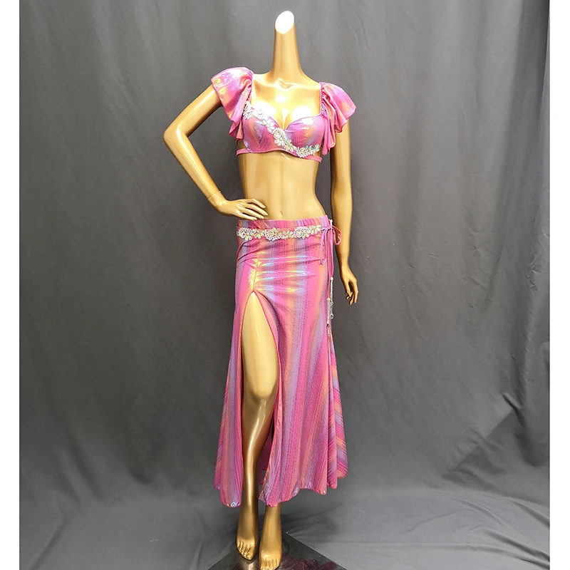 

New Sexy Fashion Women Dancewear Belly Dance Clothes Outfit 2pcs/set Oriental Dance Practice Wear Bellydance Costume Long Dress