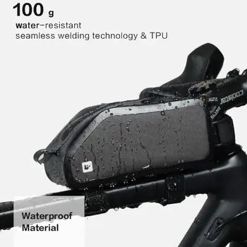

Rhinowalk Watewrproof Bicycle Bag Cycling Bike Front Tube Bag Bike Frame Bag Q1FF