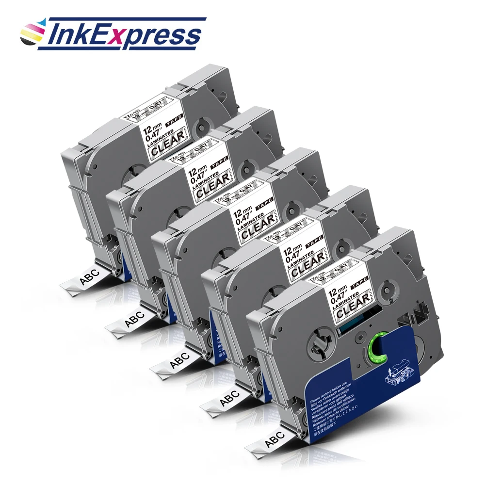 

TZe-131 Label Tape for Brother TZe TZe-131 Tape 12mm Black on Clear Compatible For Brother P-touch Label Maker PT-D600 PT-E110