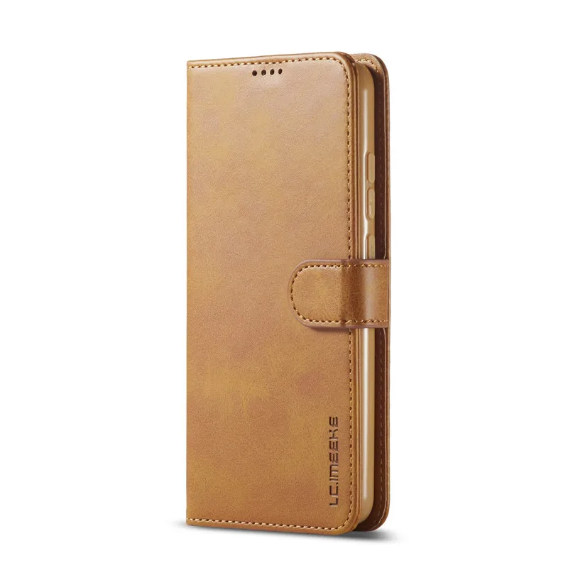 Elegant Leather Wallet Flip Cover with Card Holder and Stand Feature